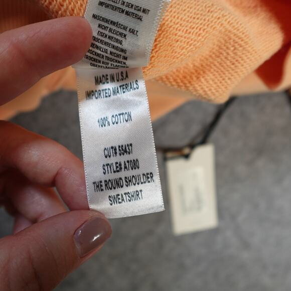 AGOLDE Sweater Womens Extra Small NWT The Round Shoulder Sweatshirt Sherbert - Picture 6 of 9